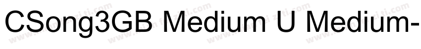CSong3GB Medium U Medium字体转换